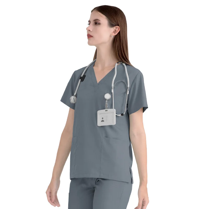 Wholesale Scrubs Uniforms Sets Medical Scrub Stretch Suit Healthcare Nursing Articles Unisex Surgical Uniforms Woman Men Uniform