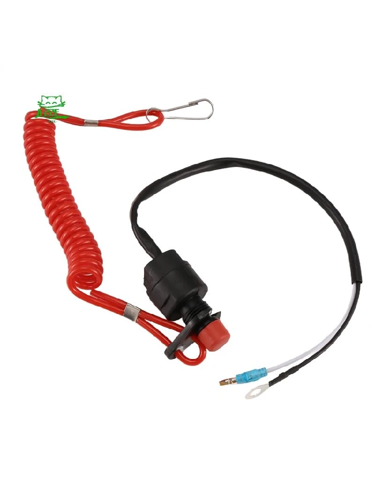 A22E-interrupteur d'arrêt d'urgence pour moteur de bateau, pour Yamaha /Tohatsu, interrupteur d'arrêt hors-bord, interrupteurs de coupure avec attache de sécurité Lan
