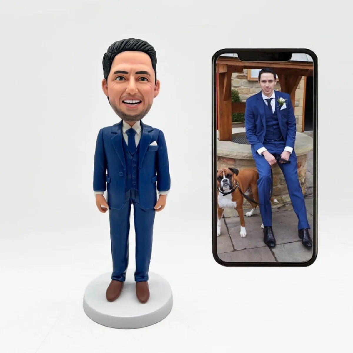 

Персонализированная глиняная фигурка-бобблхед ручной работы, кукла-бобблхед, фигурки-бобблхеды, индивидуальный подарок для семьи и друзей