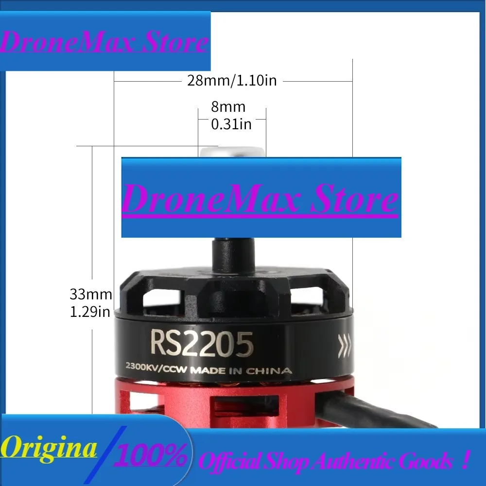 Moteur Brushless DroMa2pair RS2205 2205 2300KV CW CCW pour Drone de Course FPV RC QAV250 X210 Multicoptère