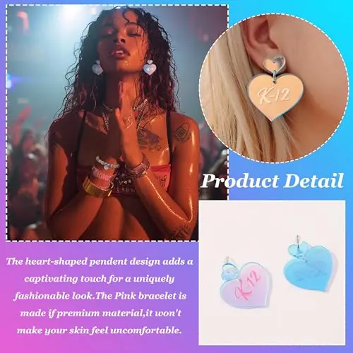 Melanie Martinez Merch Jewelry Set for Women Melanie K-12 Album Bracelet Earrings for Girl Fans Dress Costume Outfits Decor k-12