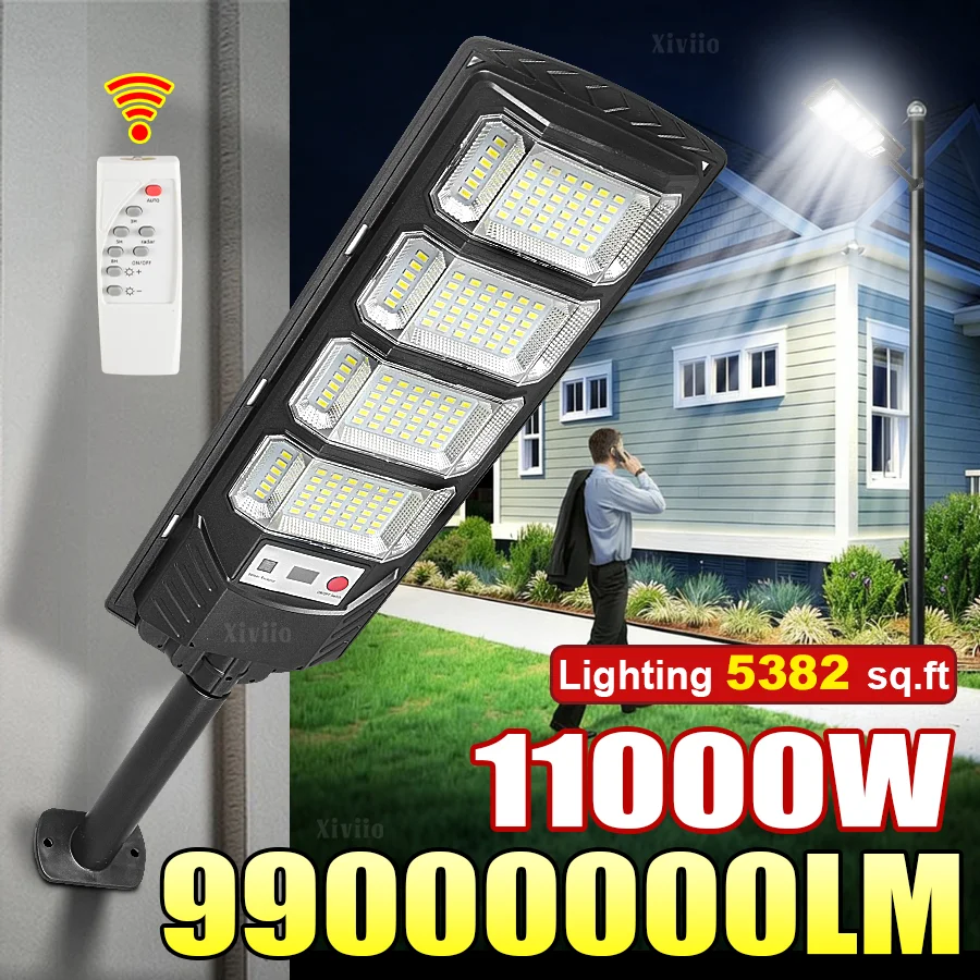 

99000000LM 11000W Solar Led Light Sunlight Outdoor Powerful Garden Street Spotlight Lamp Outdoor Motion Sensor Solar Lamp
