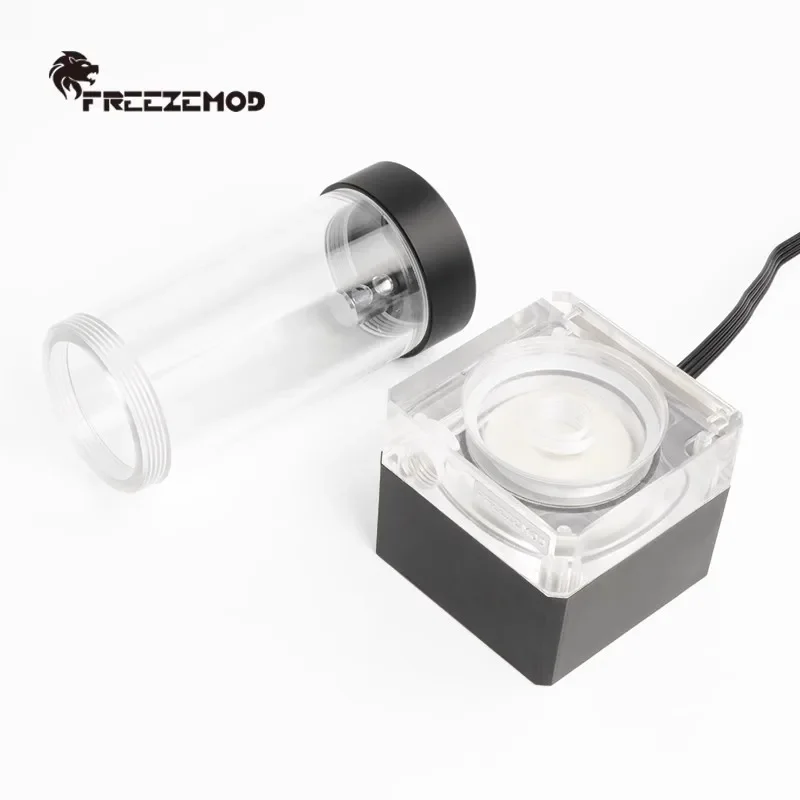 FREEZEMOD Computer Water-cooled Water Pump Acrylic Water Tank Integrated 24V Voltage Flow 480L/H POM Cover PUB-24PR