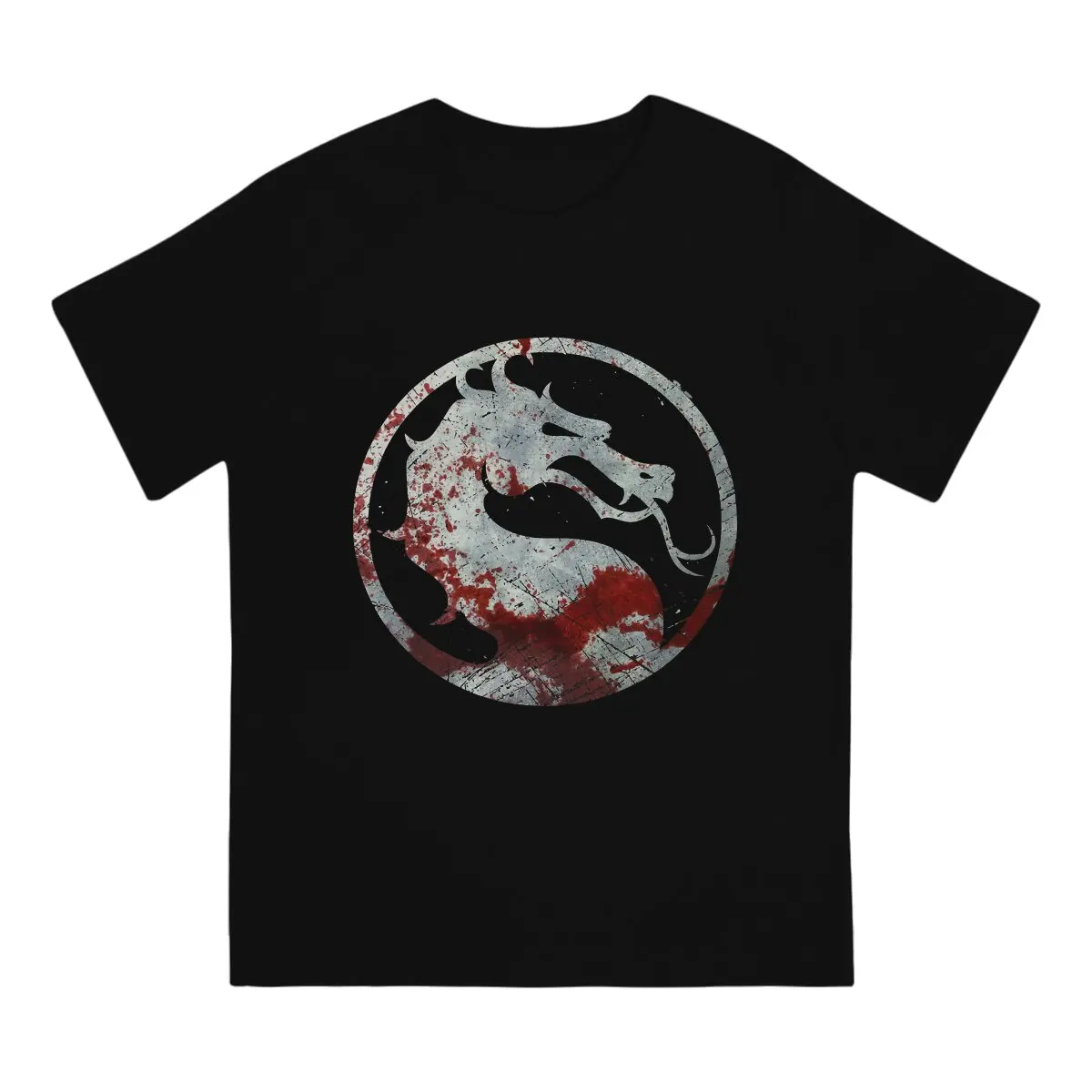 Mortal Kombat Mk Games Man TShirt White Logo Distinctive T Shirt Graphic Streetwear Hipster