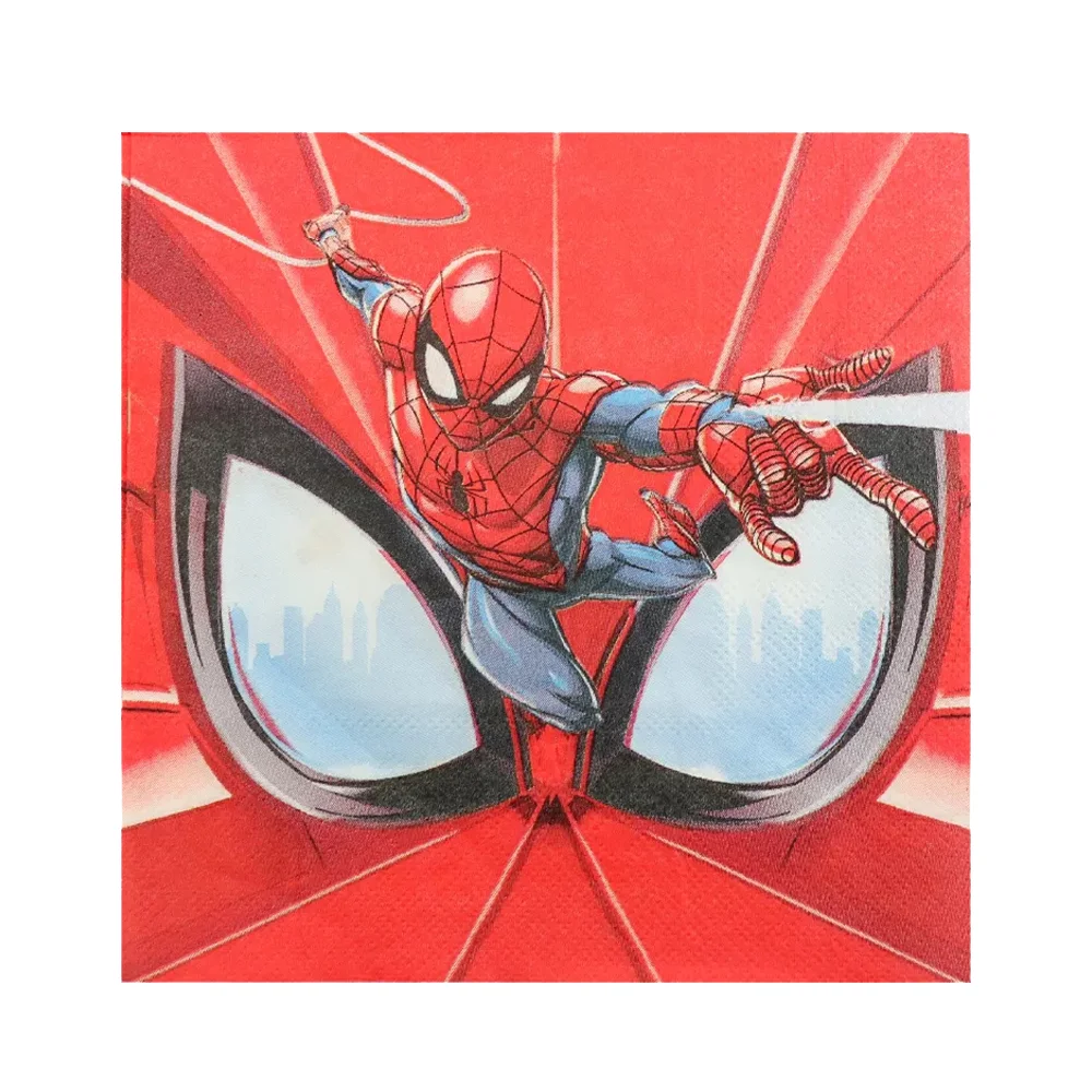 20 Pcs Disney Avengers Disposable Paper Napkin for Wedding Decoration SpiderMan Shower Superhero Napkin Bachelorette Party