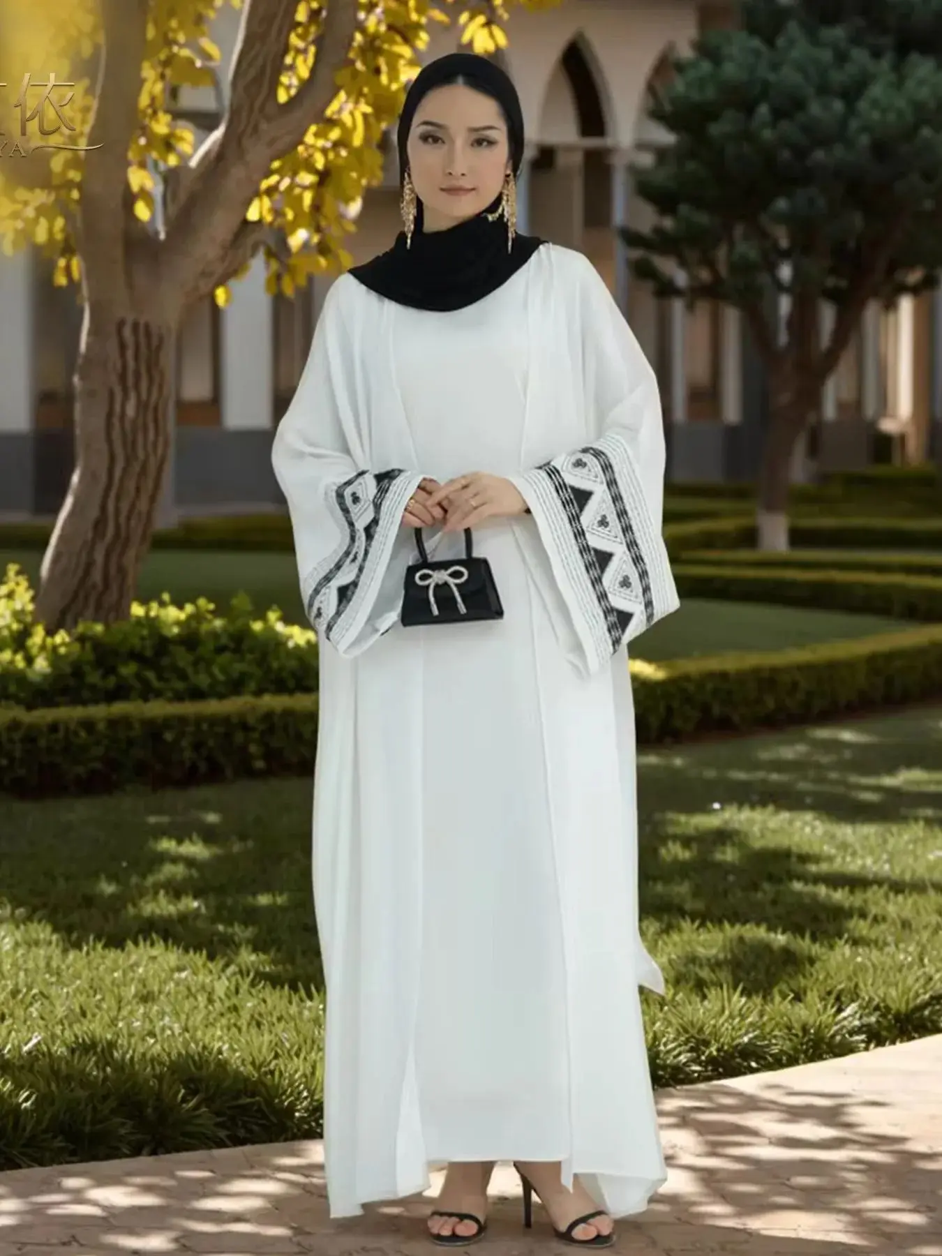 

Latest fashion Oversized Opened Muslim Robe abaya syari female full length Muslim abaya Worship Service abayas wy2298