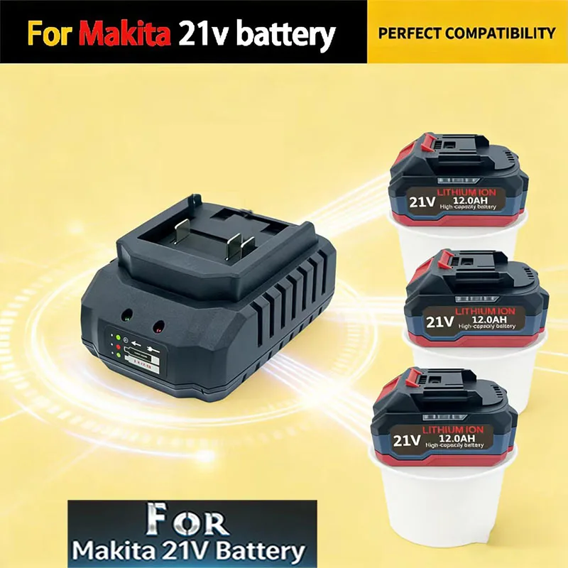 

For Makita 18V-21V For Makita Tool Lithium Battery 6.0ah 9.0ah 12.0ah Fast Charging Safety Certified for Electric Drill/Driver