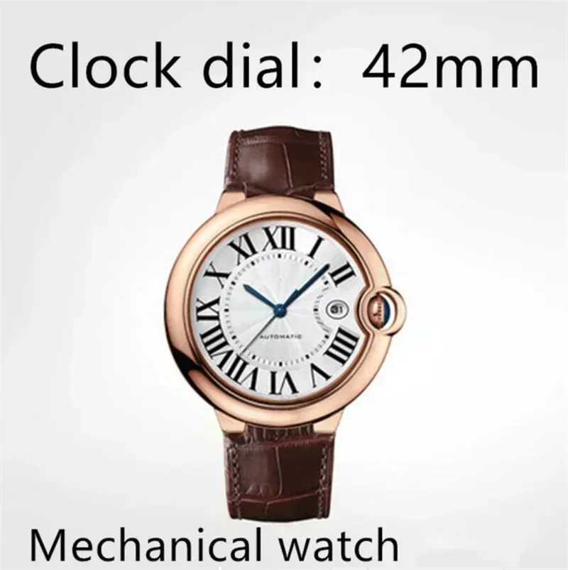 ساعات نسائية رجالية أوتوماتيكية ميكانيكية كوارتز بالون الياقوت الأسود الأزرق زوجين نمط جلد مخصص #2