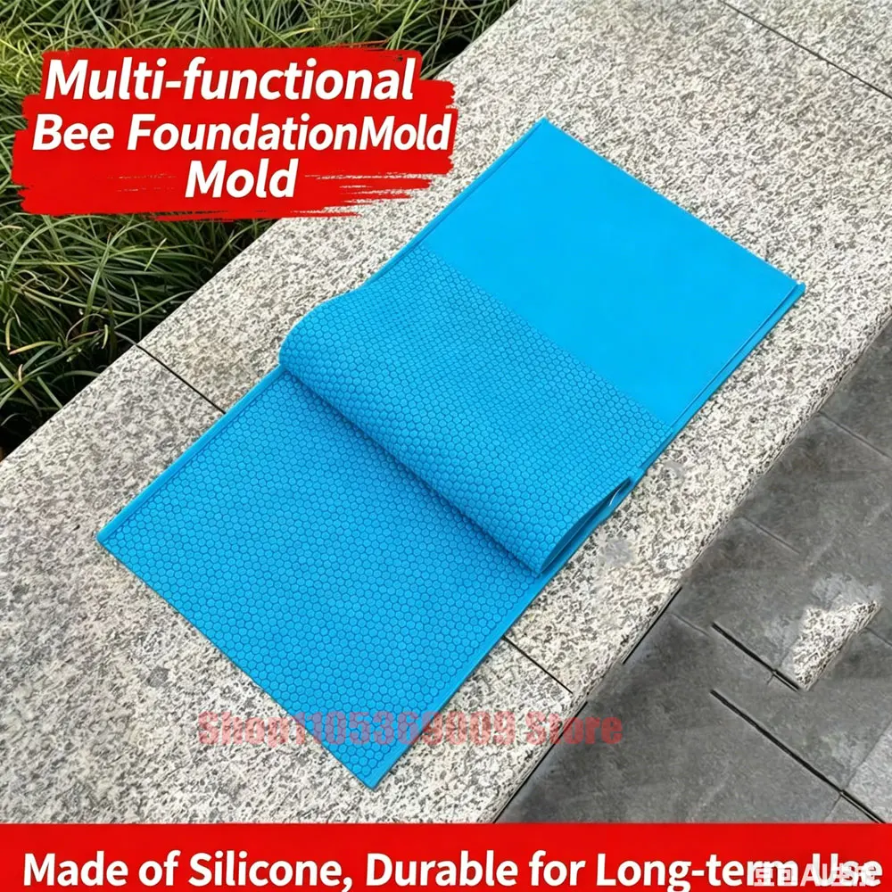 Beekeeping Silicone Beeswax Honeycomb Mold Flexible Wax for Machine Foundation Sheets Press Embosser Wax for Bees Beekeeper 1set
