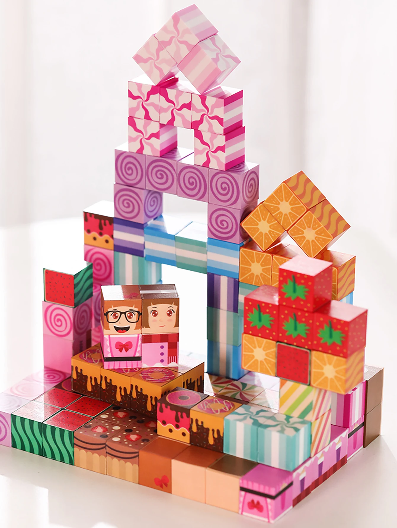 ของเล่นตัวต่อแม่เหล็ก, ของเล่นมอนเตสซอรี่, ลูกบาศก์แม่เหล็ก, ของเล่นแม่เหล็กเสริมพัฒนาการสำหรับการศึกษา STEM ระดับก่อนวัยเรียน