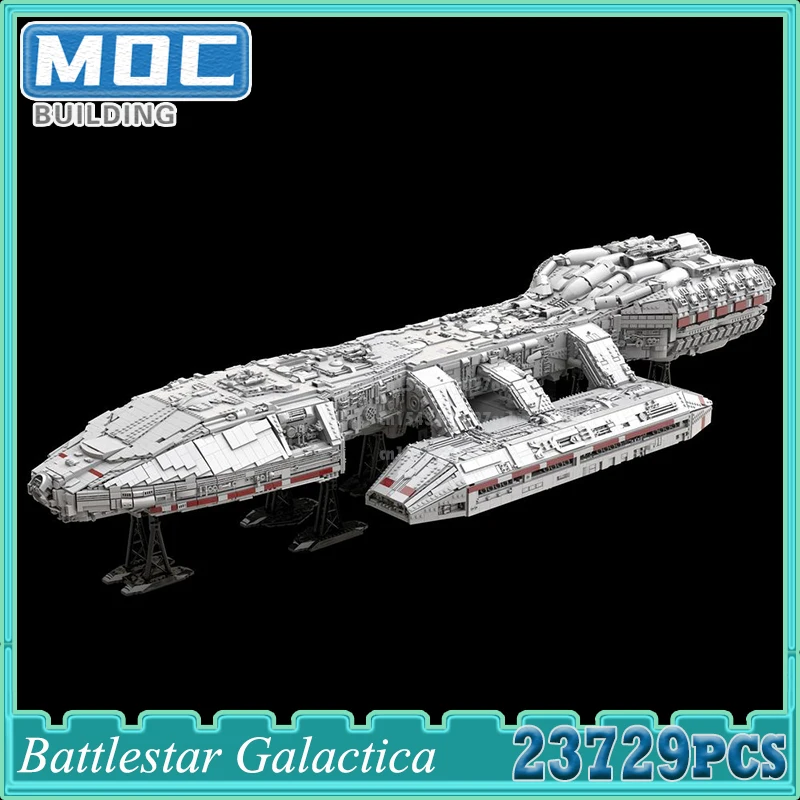 Space War Military Series Battlestar Galacticaed Moc Building Blocks Classic Carrier Fighter Bricks Model DIY Toys Gifts