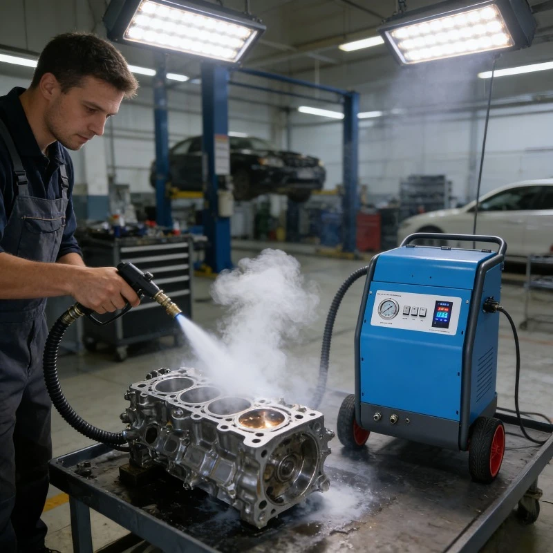 Heavy Duty Dry Ice Cleaning Machine Industrial Grade Blasting System for Engine Degreasing Paint Removal Factory Direct