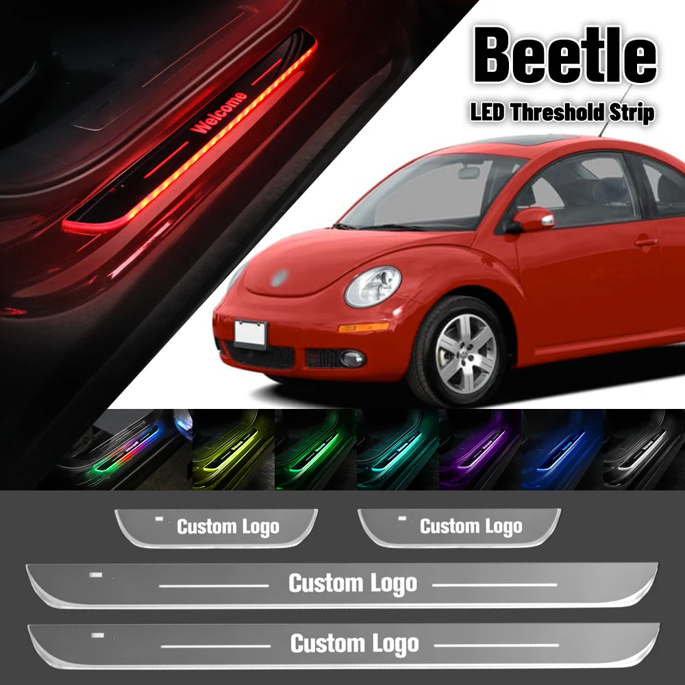 

For Volkswagen VW Beetle 2003-2018 Car Door Sill Light Customized Logo LED 2016 2017 Welcome Threshold Pedal Lamp Accessories