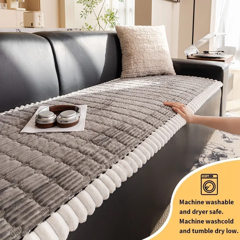 1PC-Cord modernes minimalistisches Sofakissen Winter neues einteiliges festes Anti-Rutsch-Sitzkissen