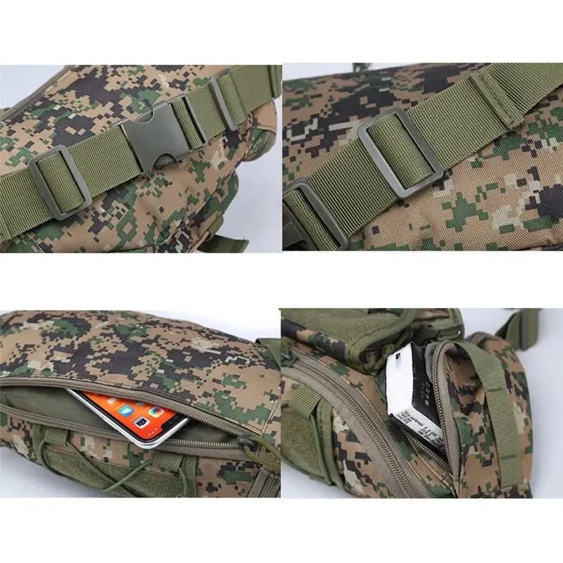 Outdoor Waist Bag Men\'s Waterproof Molle Camouflage Hunting Hiking Climbing Nylon Mobile Phone Belt Pack Combat Bags