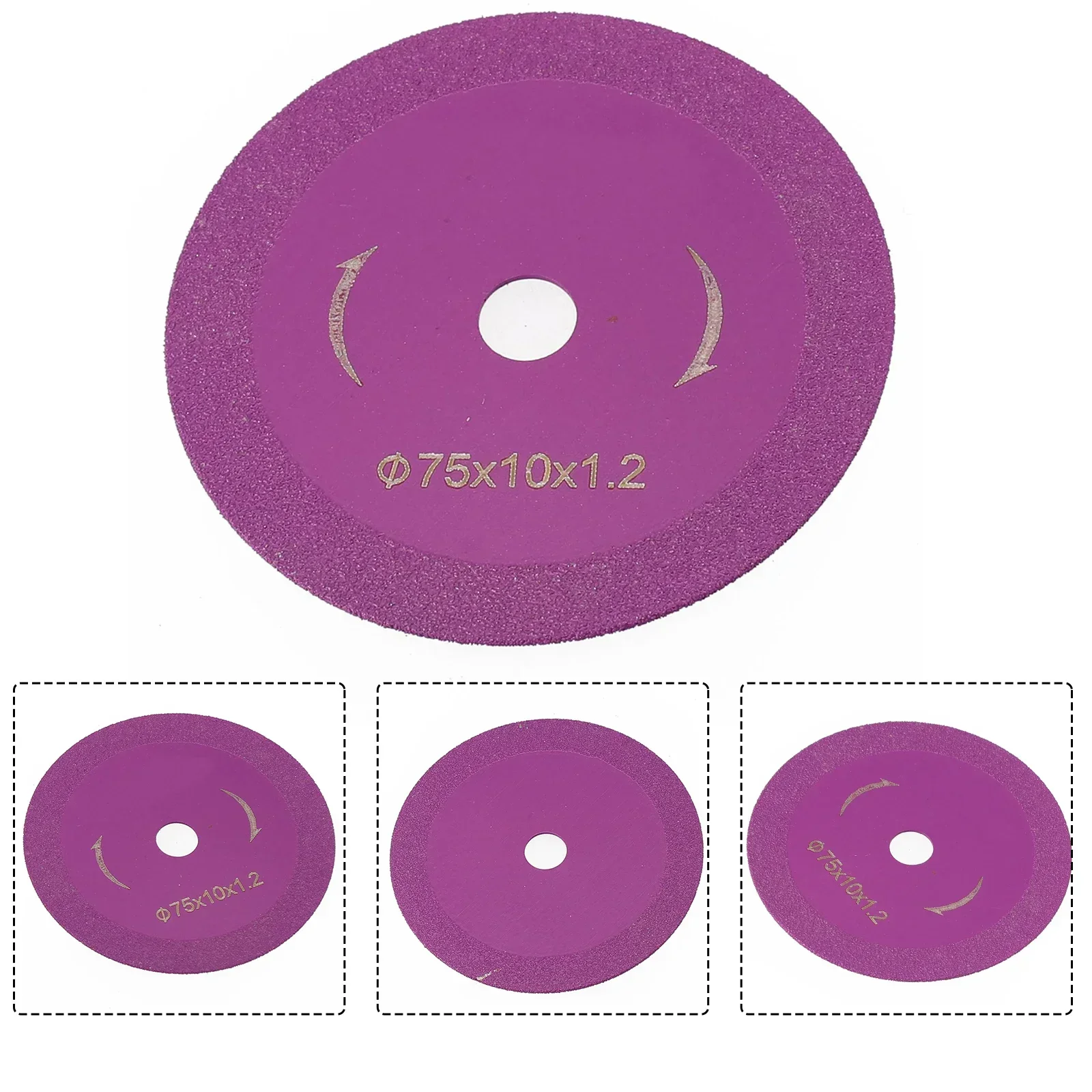 Imagem -02 - Brazing Diamond Glass Cutting Disc Mármore Cerâmica Telha Jade Polimento Especial Lâmina de Serra para Rebarbadora 75 mm