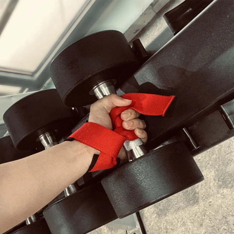 1 pasang tali angkat Gym, sarung tangan Fitness Anti slip, Pelindung tangan tali pergelangan tangan