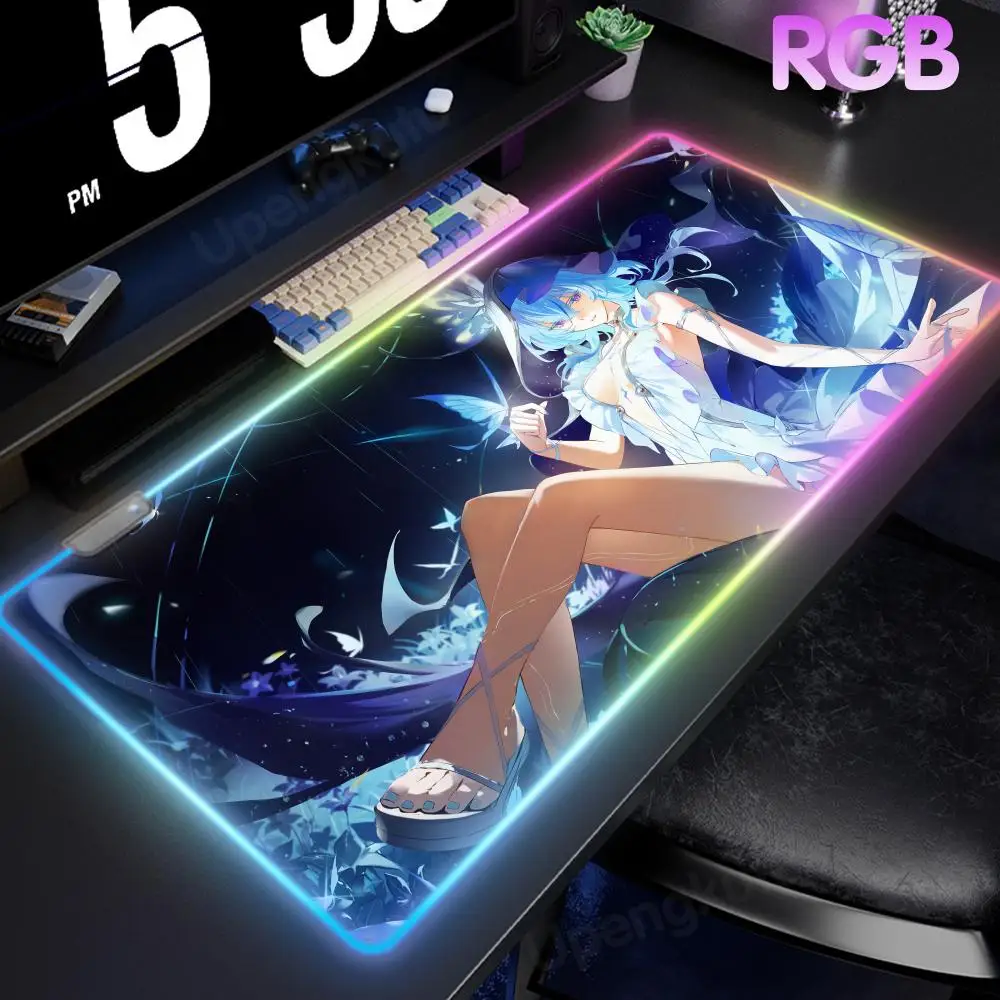 S_shorekeeper Offices Accessories Teclado Mecánico Gamer Mouse Desk Protector Mat Pad RGB Mouse Pad Hentai Mouse Pad Escritorio