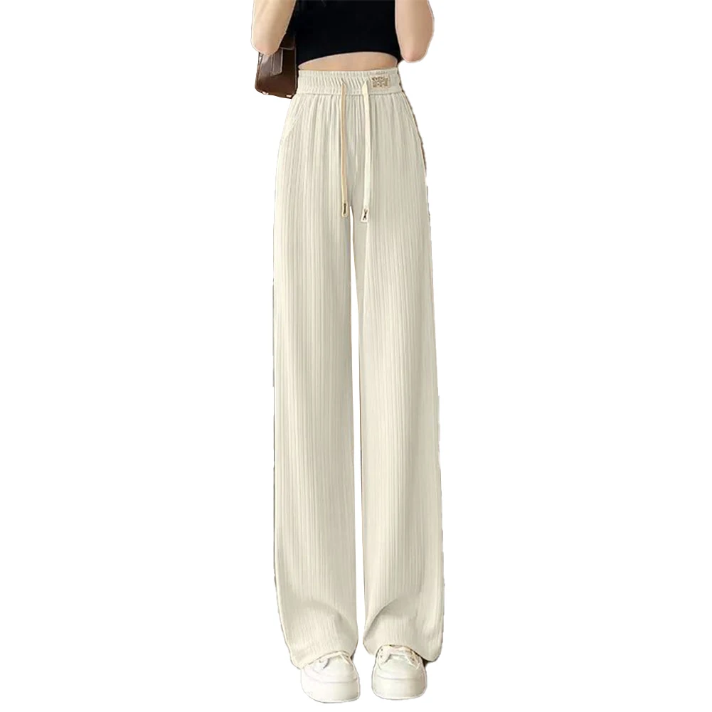 

Comfy Fashion Pants Trousers Casual Pants Drape High Waist Slim Fit Solid Color Straight Pants Wide Leg Pants Daily