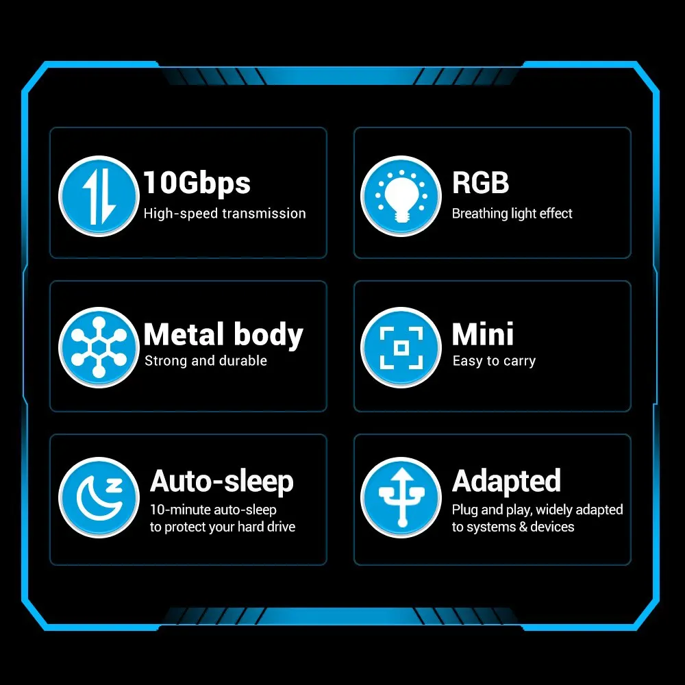 UnionSine M.2 SSD Enclosure NVMe 10Gbps PCIe SSD Box per NVME PCIE SSD Disk Box NVMe M Key Solid State Drive Case Support UASP