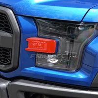 Para Ford F150 2015-2020 F-150 ABS fibra de carbono faro delantero ceja molduras de Marcos pegatina cubierta cromo rojo moldura Exterior