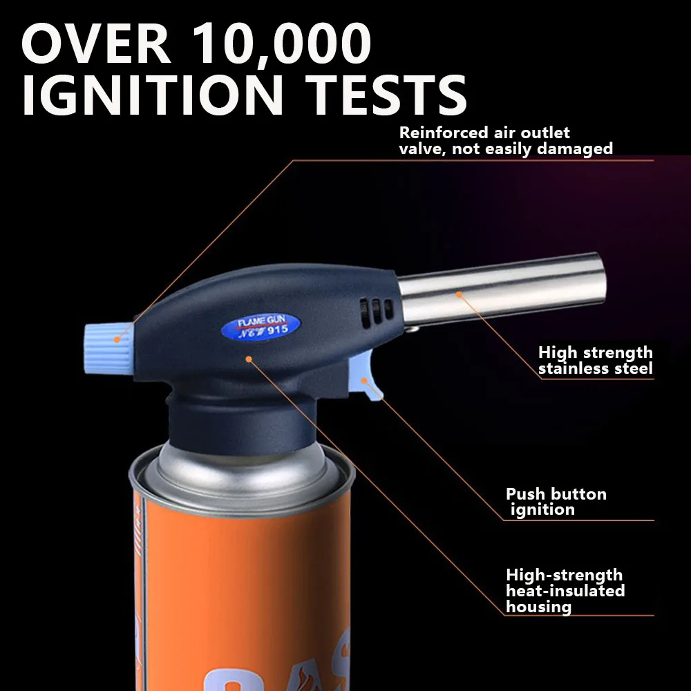 Regulowane zapalniczki gazowe z płomieniem Głowica zapłonowa z odwrotnym zastosowaniem Zapalniczka kuchenna z palnikiem do grillowania Zapalniczka butanowa