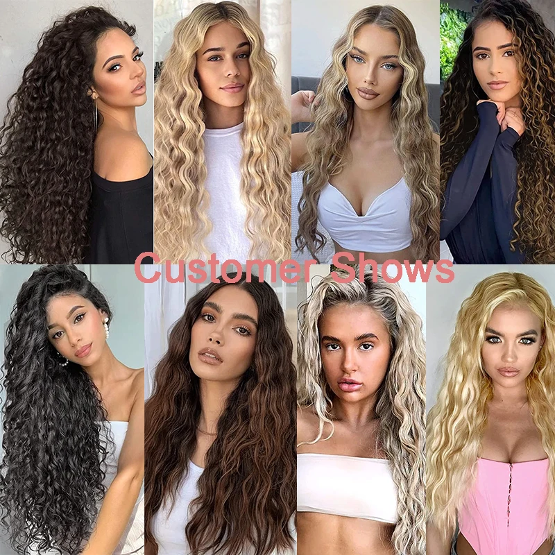 Clip in Hair Extensions for Women 6PCS Clip Ins Long Wavy Curly Hair Extension 24 Inch Synthetic Hair Extension Thick Hairpieces