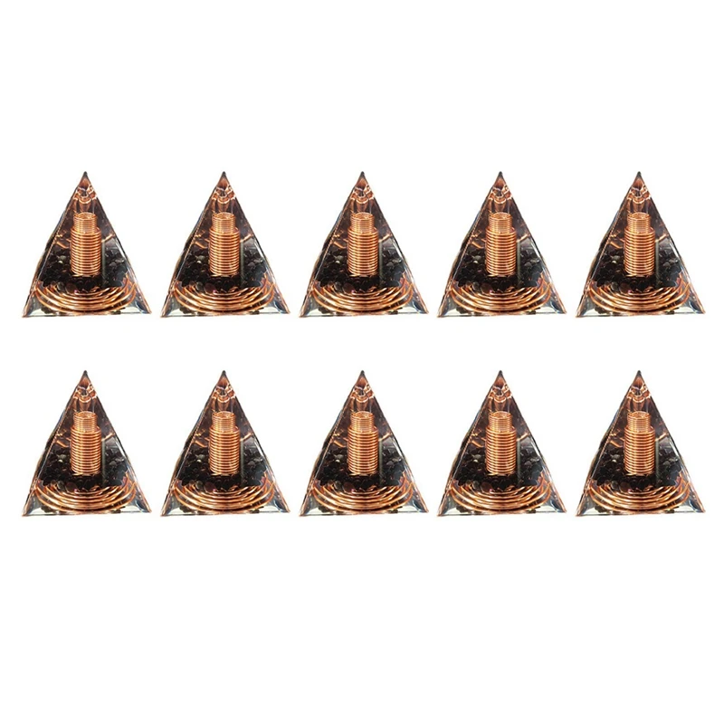 

10 Pcs 6Cm Crystal Gravel Spiral Pyramid Spiral Coil Pyramid Handmade Home Furnishing Crafts Spiral Copper Wire