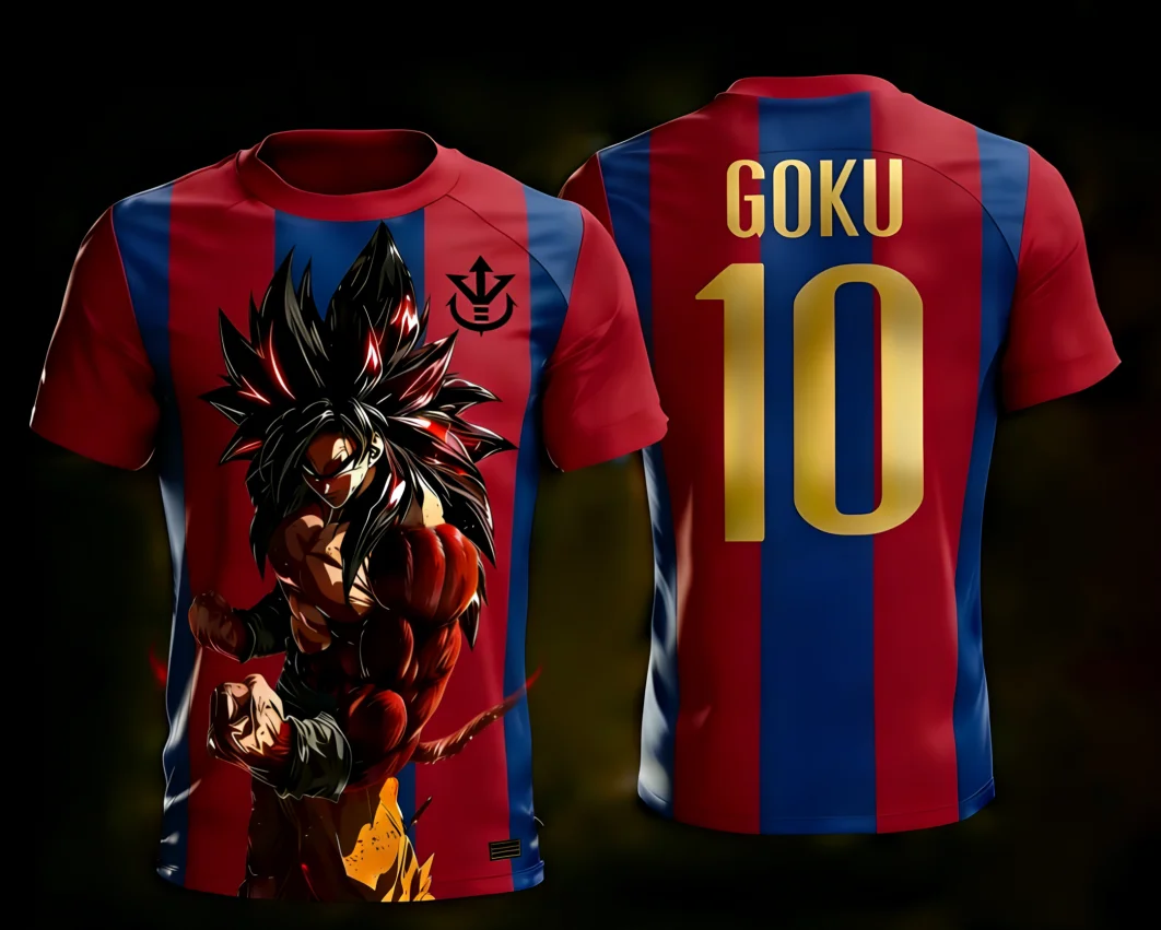 2026 Authentic Dragon Ball 3D Print Goku 10 Soccer Training Jersey Adult & Kid S-6XL 90cm-160cm Stylish Trendy Tees
