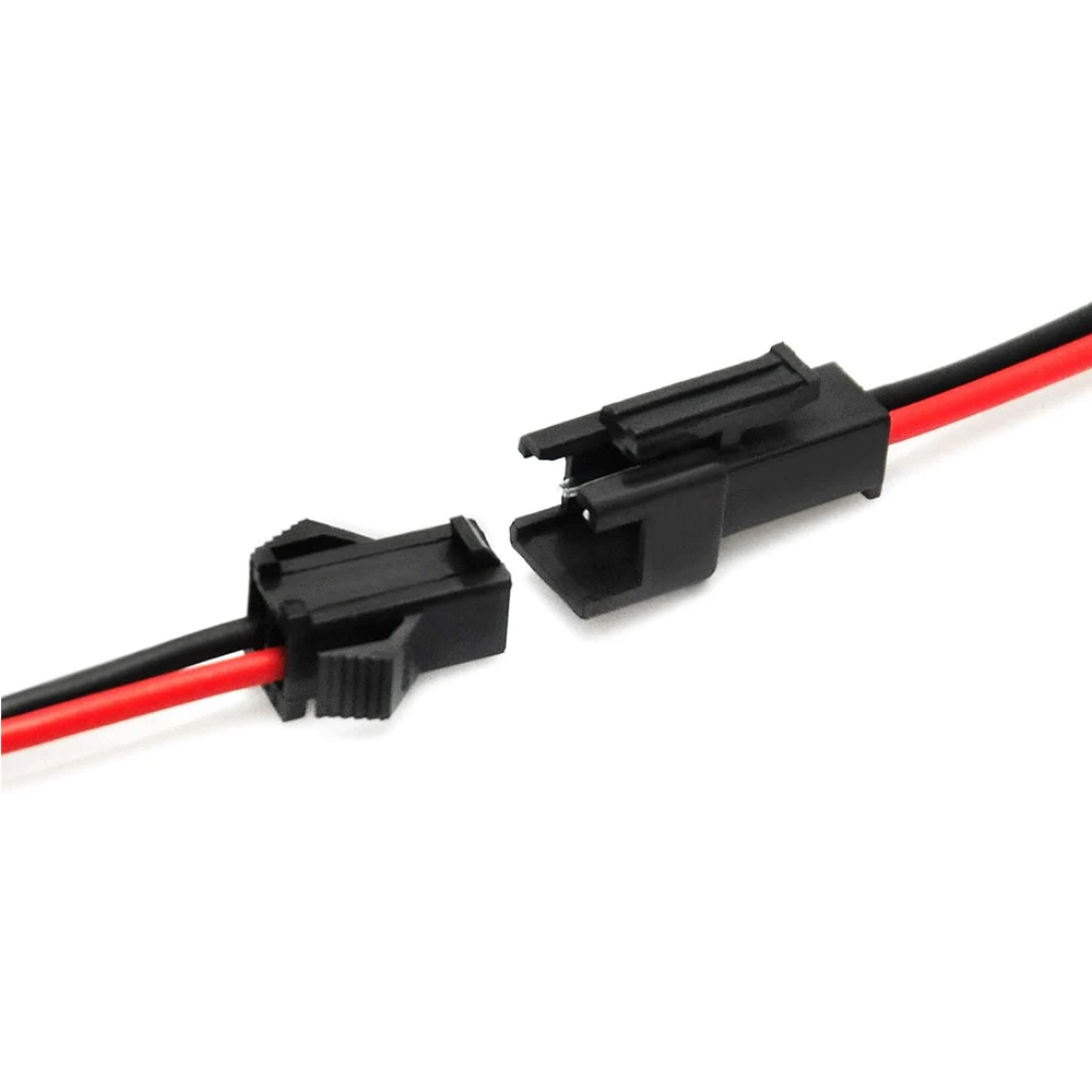 YINETTECH 10-Pair 2-Pin SM Male/Female Connector Cable – 22AWG, 40cm Total Length, Compatible With JST For LED Strips, Fans, Speakers & PCB