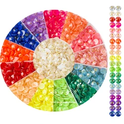 20 Colors Glitter Mosaic Beads for 5D Diamond Painting Accessories, Glitter Diamond Painting Drills Round 2.8 mm