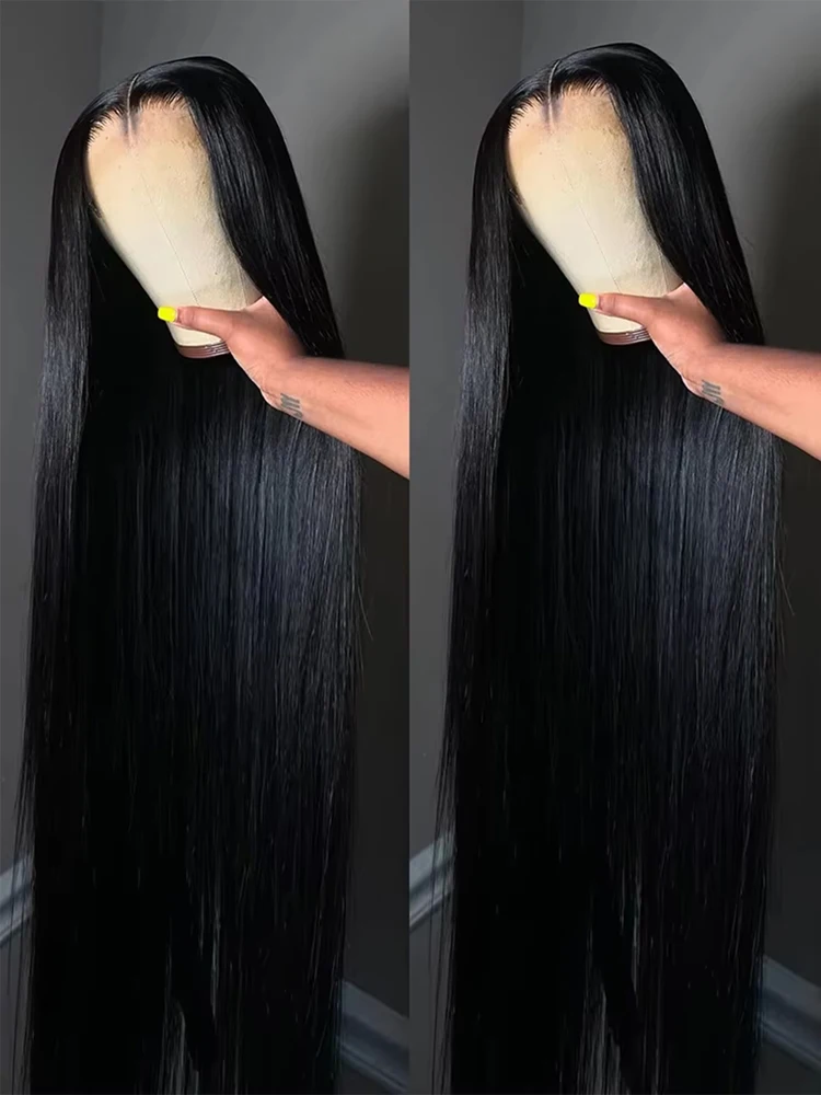 

Прозрачные HD-парики из натуральных волос 13x6 Bone Straight с кружевной передней частью, бразильские, 40-46 дюймов, Remy Hair, парик с кружевной передней частью 13x4 для женщин, 300% плотность