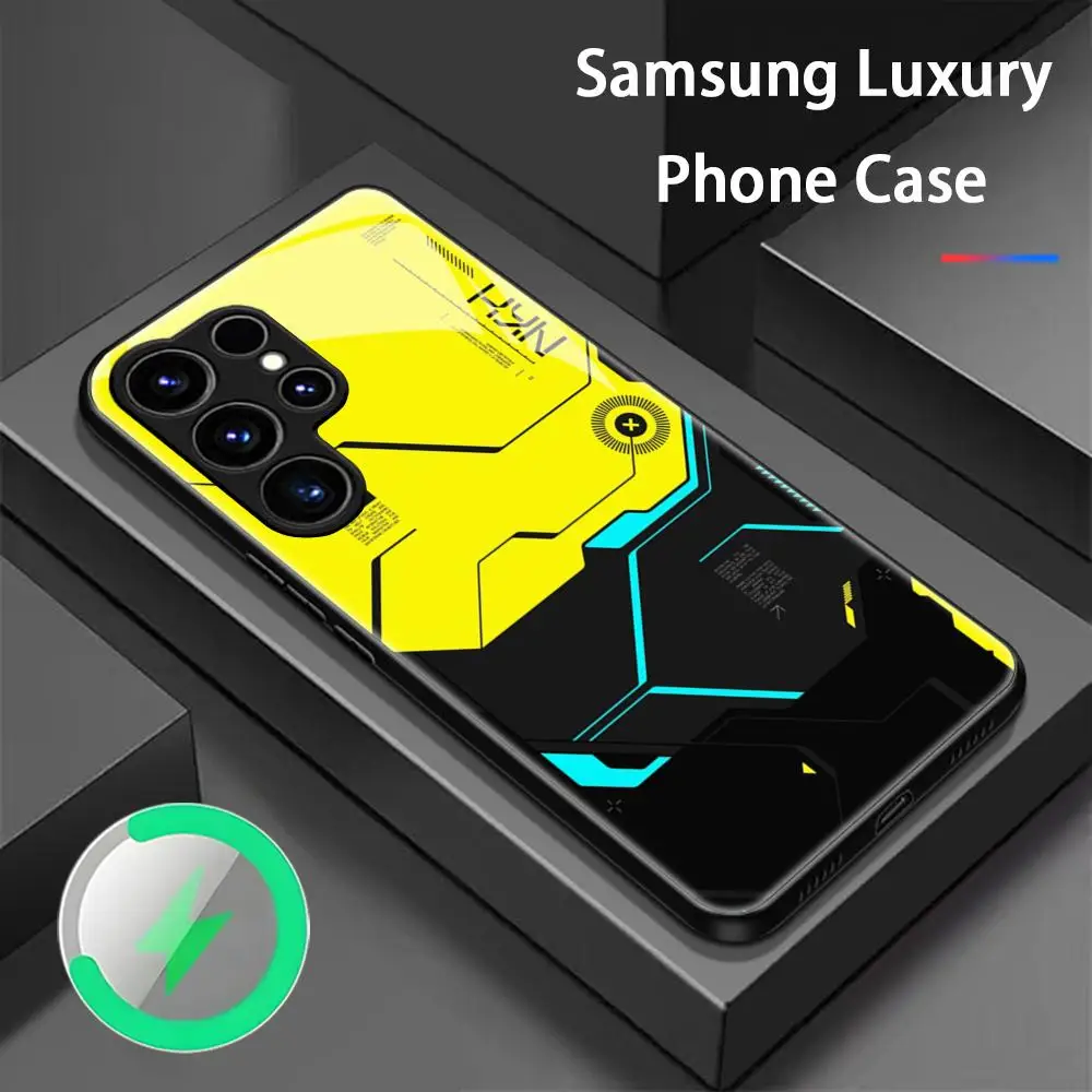 Cyber City punk 2-077 Hot Phone Case For Samsung S25 S24 S23 S22 S21 S20 Plus Ultra Note20 Glass Magnetic Case