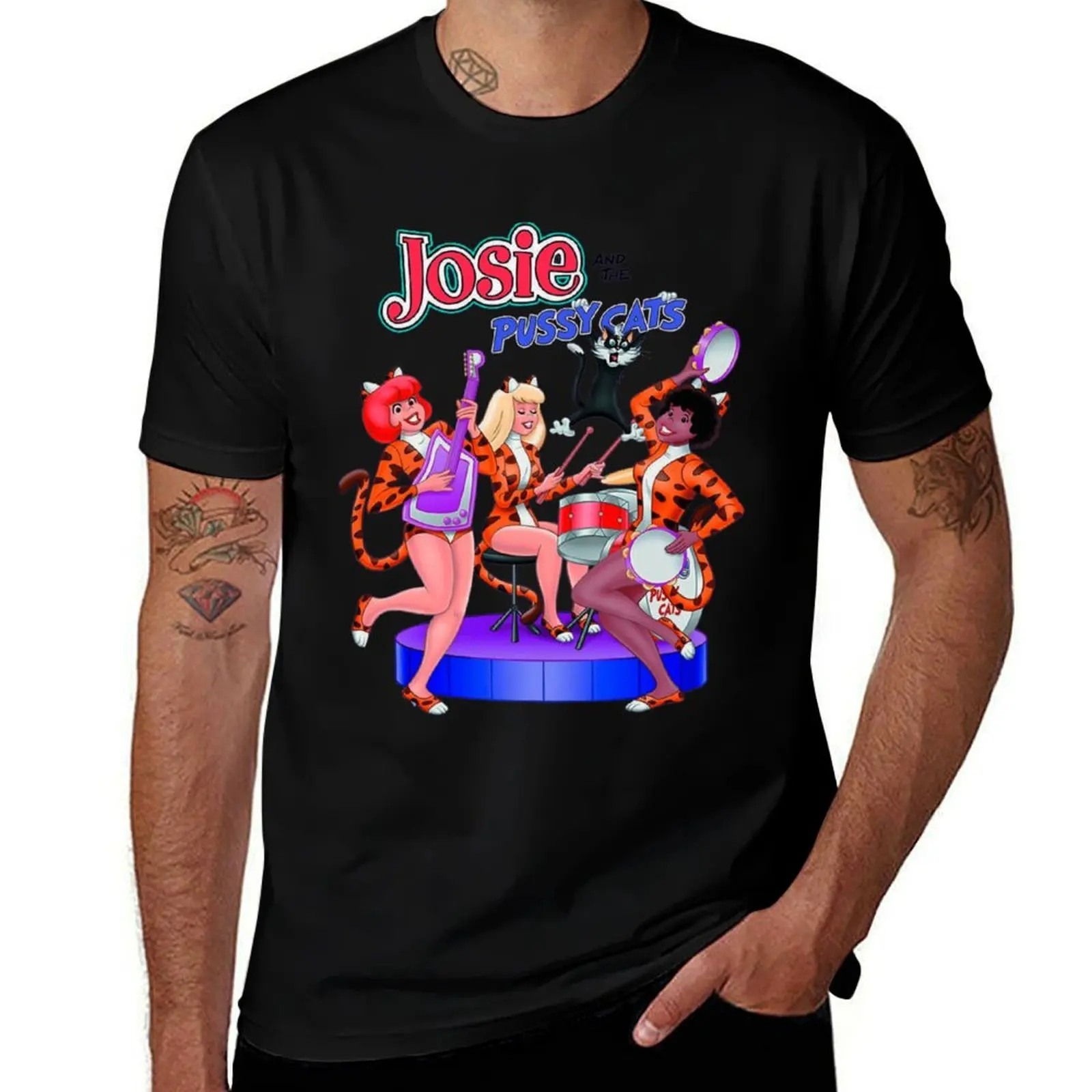 

Josie and the PussyCats Rock Stars T-Shirt Street Art Print Tee Shirt
