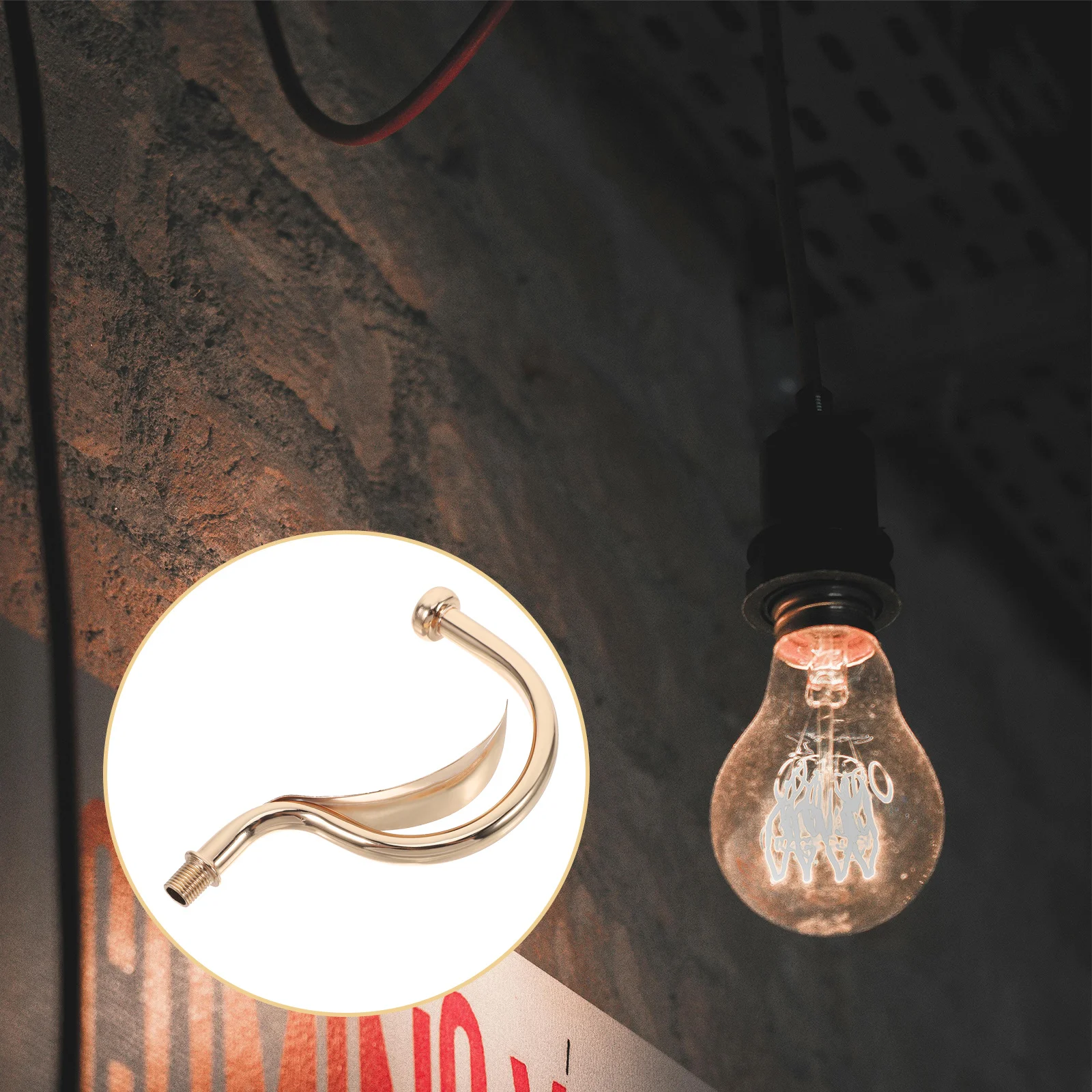 

Metal Curved Pipe Wall Lamp Stem Replacement Decorative Accessory for Corridor Lighting Fixture DIY Lamp Repair Parts