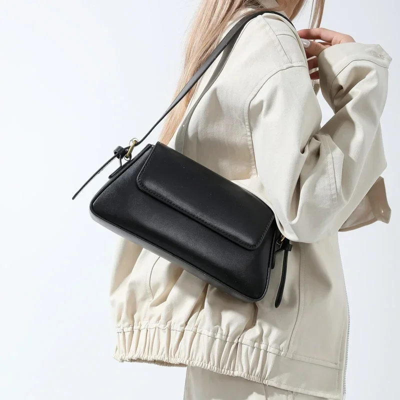 Pu Bags Solid Package Cover Type Ladies Bags on Sale 2024 High Quality Versatile Exquisite Commuting Shoulder Bags