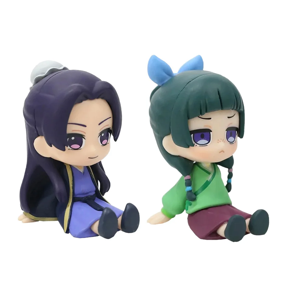 Nuovo The Apothecary Diaries Maomao Jinshi Mini Figura Anime Periferia Kawaii Seduta Giocattoli Desktop Auto Ornamenti Modello Regali