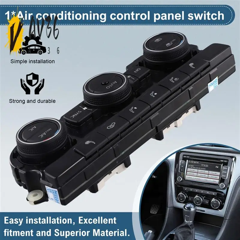 

AV36-For VW PQ 35 Tiguan Golf MK6 Climatronic Air Condition Control Panel Switch AC Seat Heating 5ND907044C