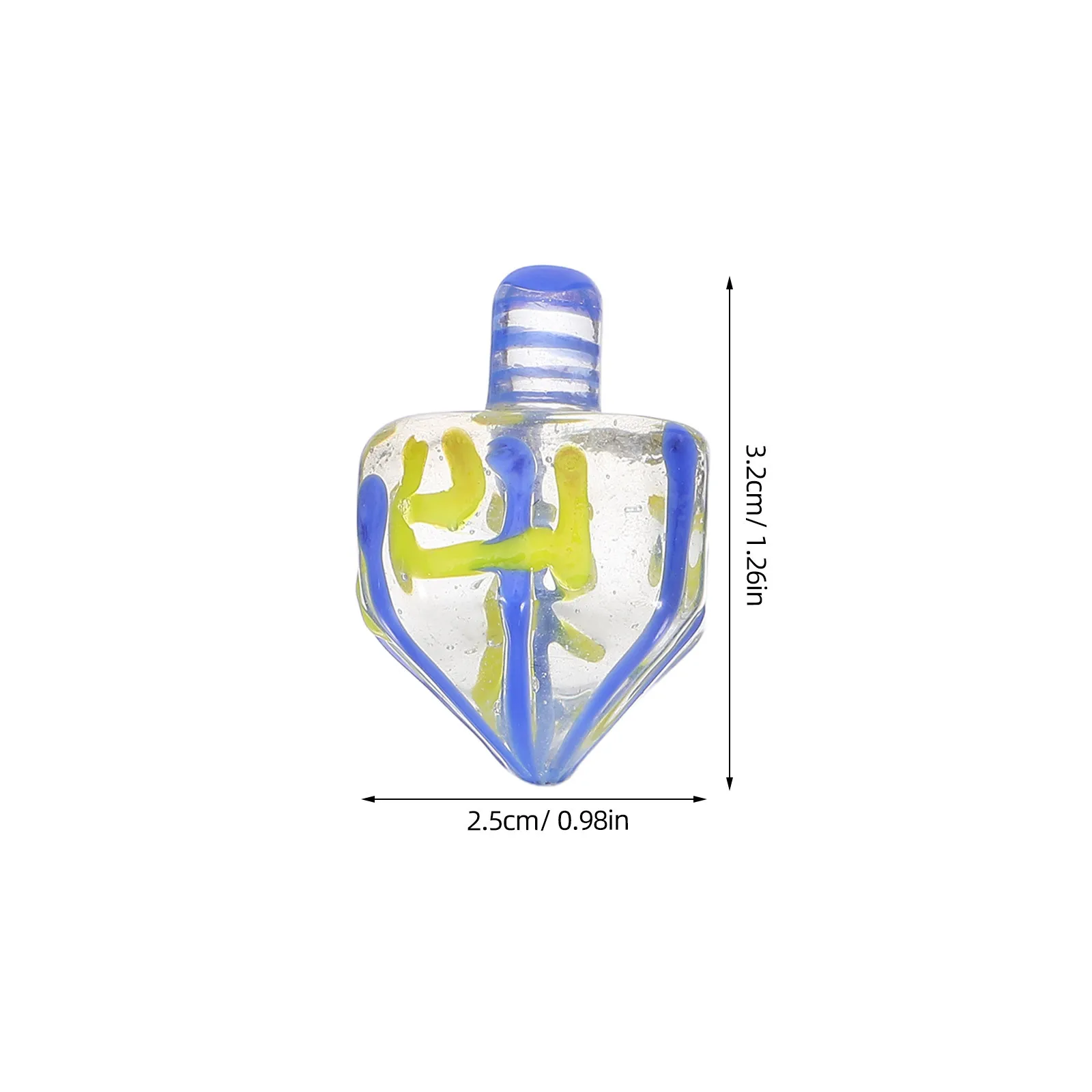 4Pcs Glass Hanukkah Dreidel - Handblown Traditional Dreidel Set for Festive Tabletop Decoration - Unique Art Piece