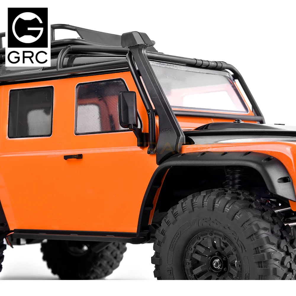 GRC-simulatie van verhoogde inlaatslang en waterinbrengslang toegepast op 1/10 TRX-4 Defender RC afstandsbedieningsvoertuig