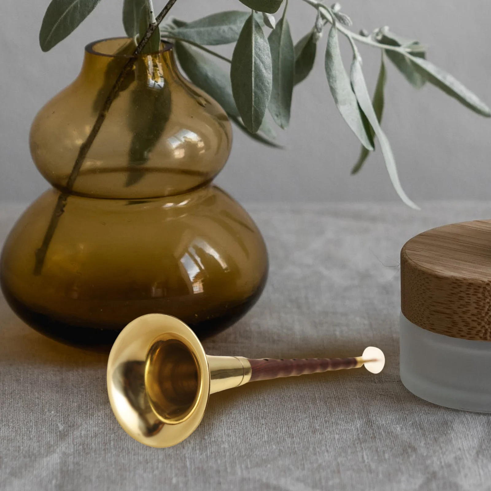 

Brass Suona Bowl Thickened Craft Horn Durable Replacement Copper Pipe Simple Practical Electrical Equipment Sound Amplifier