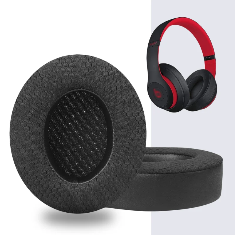 Replacement ear pads for Beats Studio 2 & Studio 3 wireless headphones,soundproof memory foam for added thickness