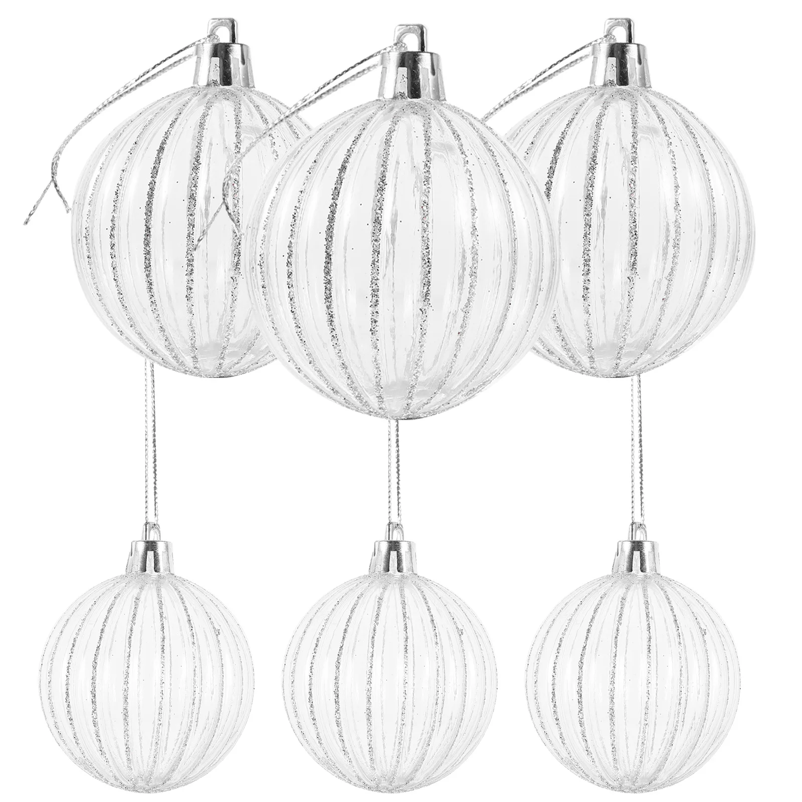 

6Pcs Xmas Tree Ball Hanging Ornaments Plastic Christmas Ball Pendant Decorative Xmas Party Supplies Christmas Ornaments