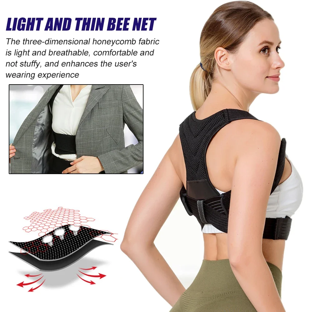 

Adjustable Posture Corrector Preventing Protection Spine Pain Relief Correction Belt Women Men Back Shoulder Support