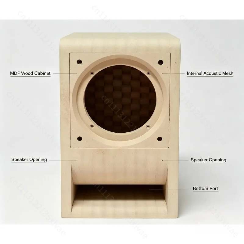 Desktop Bookshelf Stereo Audio Empty Box Custom DIY Labyrinth Wooden Speaker Cabinet 2 3 4 Inch For Speaker Pair Build Audio