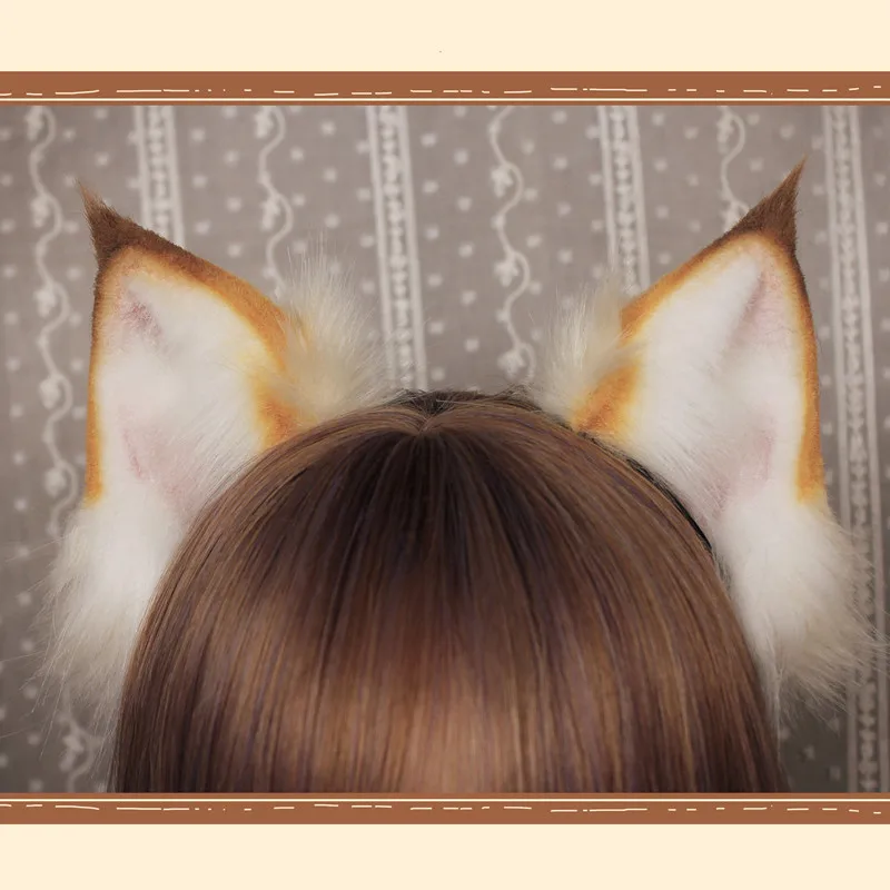 Halloween Hand-made Maine Cat's Ears Original Imitation Animal Ear Cat Ear Hair Clip Kc Handmade Lolita Accessories Headdress