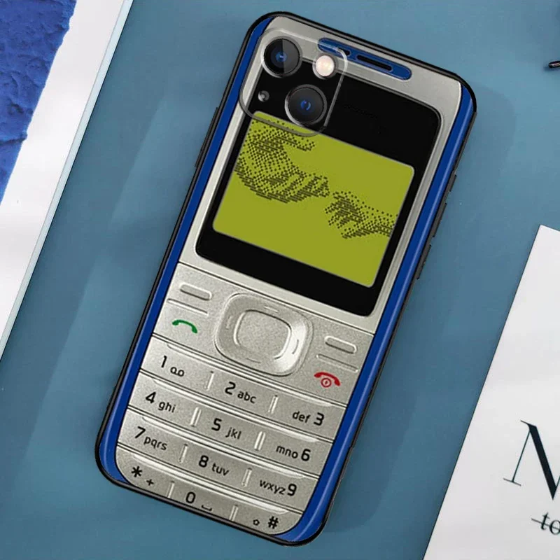 Retro Handyhülle mit Muster für iPhone 17 16 15 11 12 14 13 Pro Max Mini X XS XR 7 Plus 16E Air Stoßfeste Silikonhülle – Detail 4