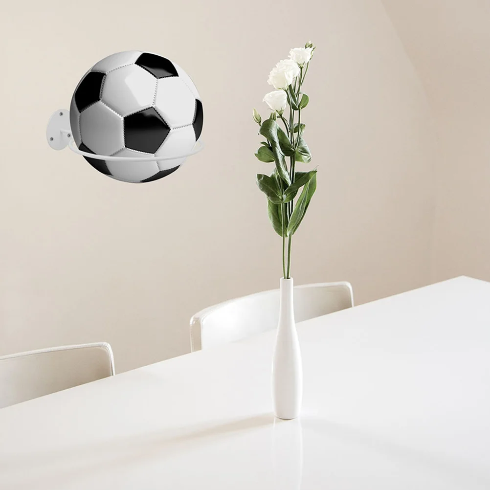 4 supporti per palloni da calcio per basket con montaggio a parete, durevoli, per riporre sport, per pallavolo, palloni da rugby, supporto per palline