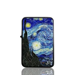 2024New Vanishing Her Oil Painting Star Moon Night Kerosene Lighter Metal Kerosene Lighter Creative Lighter Gift