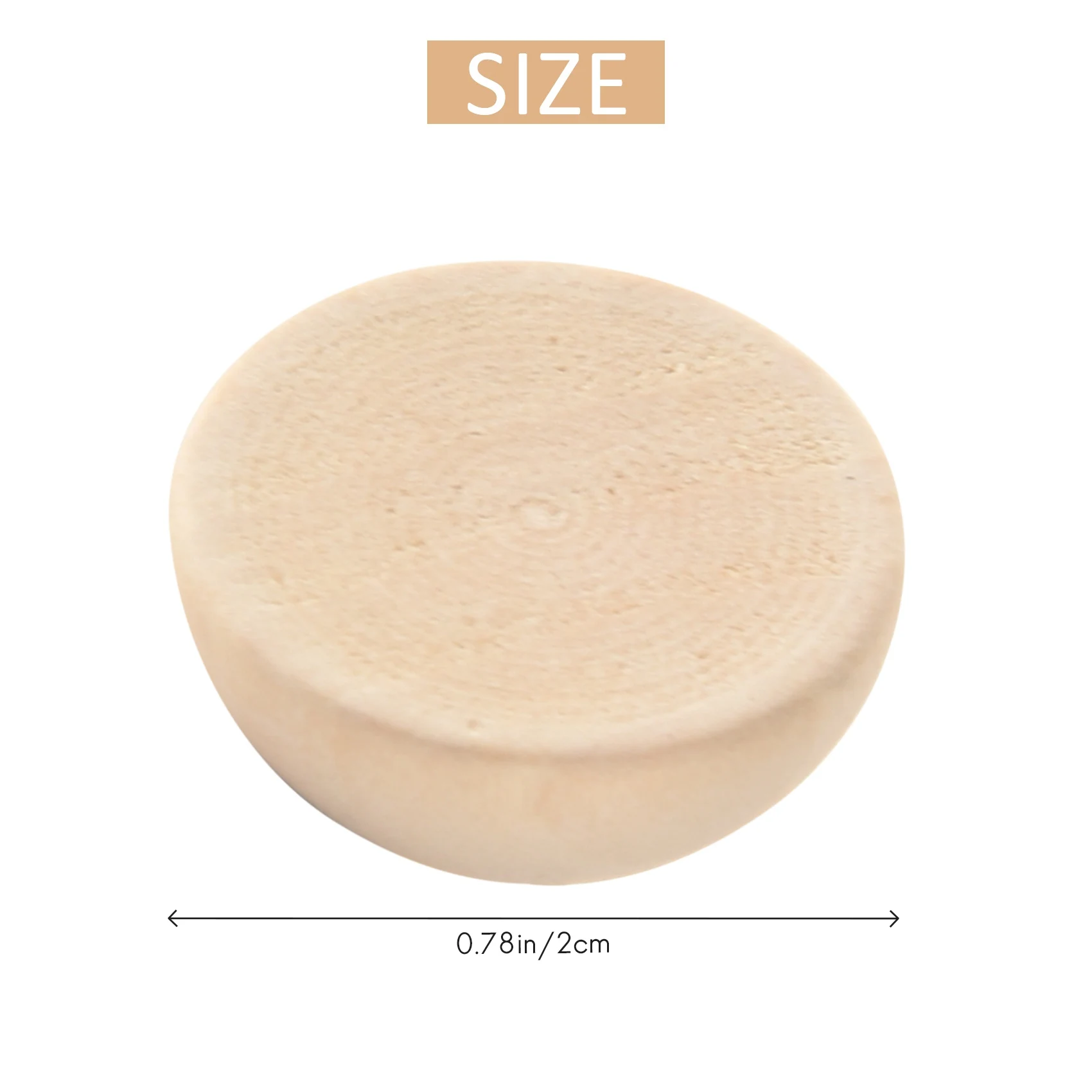 100 قطعة 20 مللي متر نصف خرز خشبي ، كرات خشبية مستديرة طبيعية غير مكتملة خرز فضفاض لعيد الميلاد اليدوي